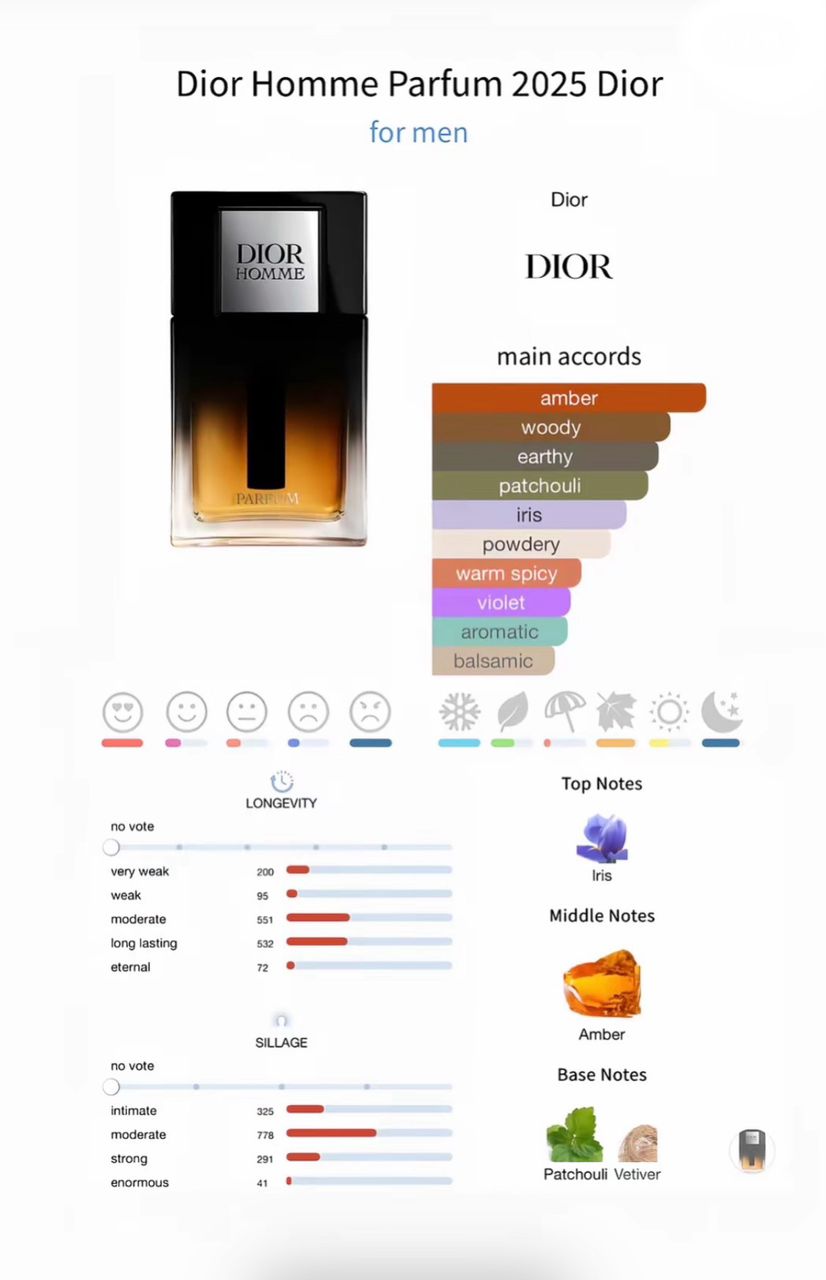 parfum boisé ambré luxueux pour hommes dior homme parfum 2025